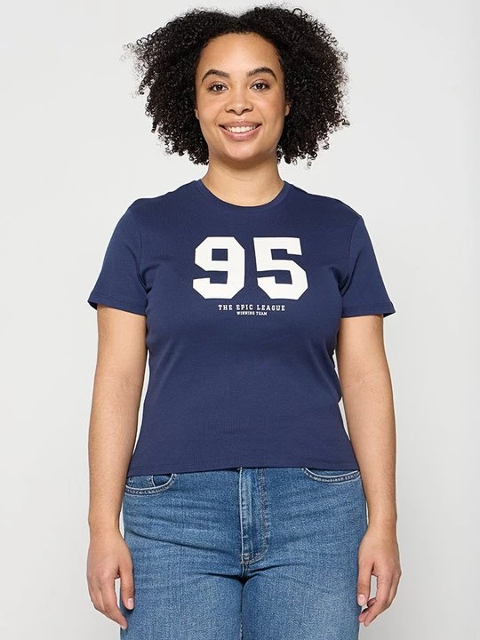 Foto van product T-shirt print Only donkerblauw