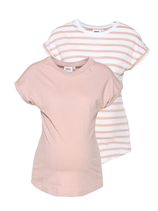 Foto van product T-shirt print Only donkerroze