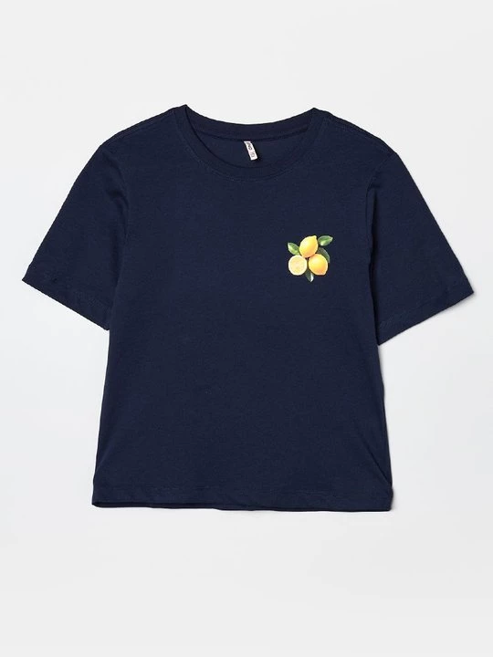 Foto van product T-shirt print ONLY GIRLS blauw