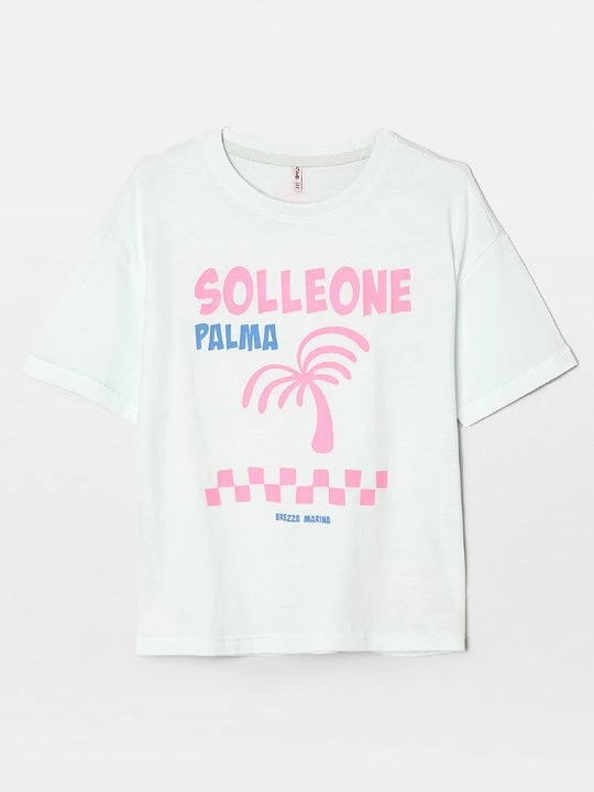 Foto van product T-shirt print ONLY GIRLS blauw