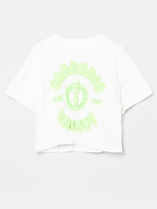 Foto van product T-shirt print ONLY GIRLS crème
