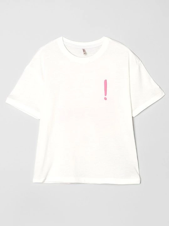 Foto van product T-shirt print ONLY GIRLS crème