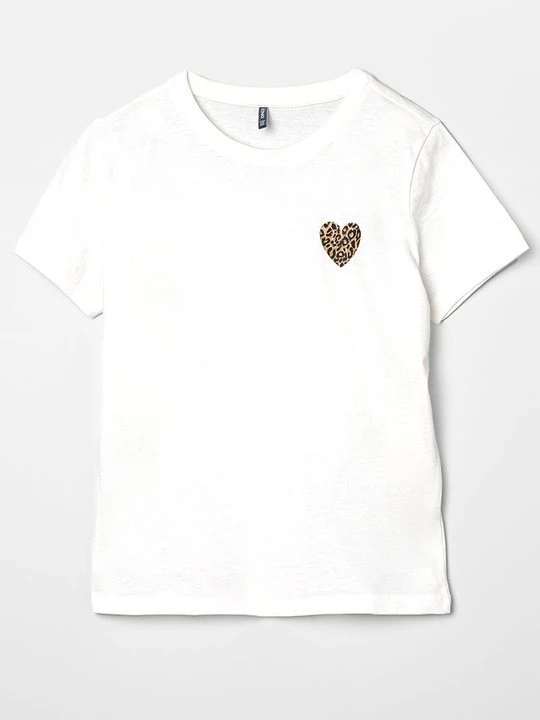 Foto van product T-shirt print ONLY GIRLS crème