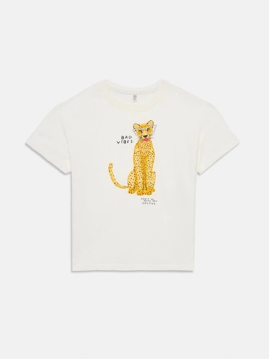 Foto van product T-shirt print ONLY GIRLS donkerroze