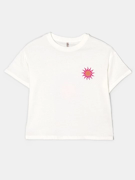 Foto van product T-shirt print ONLY GIRLS lichtgrijs