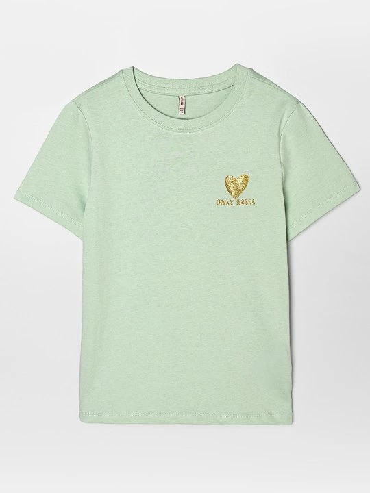 Foto van product T-shirt print ONLY GIRLS lichtgroen