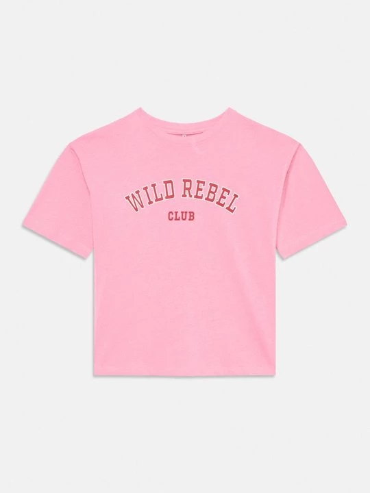 Foto van product T-shirt print ONLY GIRLS roze