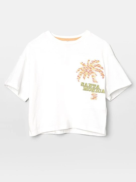 Foto van product T-shirt print ONLY GIRLS wit