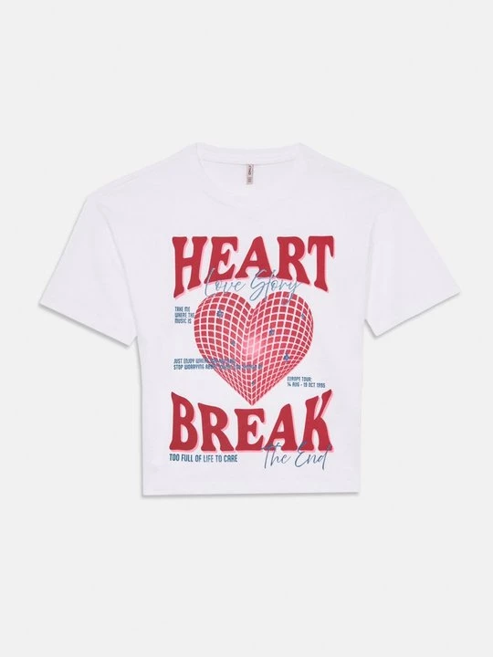Foto van product T-shirt print ONLY GIRLS wit
