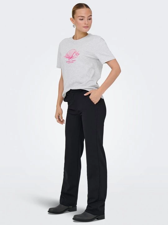 Foto van product T-shirt print Only lichtgrijs