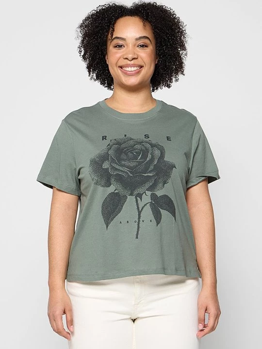 Foto van product T-shirt print Only lichtgroen