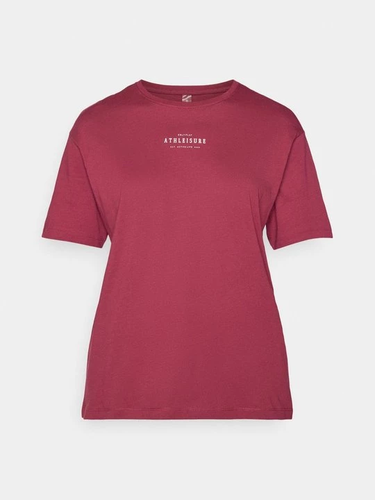 Foto van product T-shirt print Only Play bordeauxrood