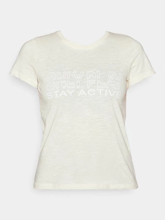 Foto van product T-shirt print Only Play crème