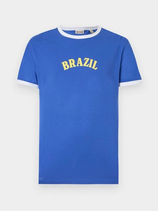 Foto van product T-shirt print Only & Sons blauw