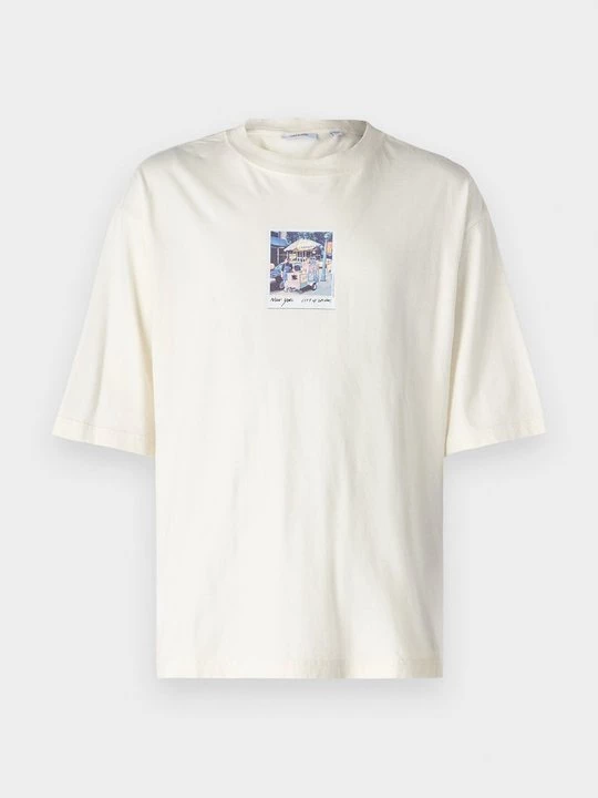 Foto van product T-shirt print Only & Sons crème