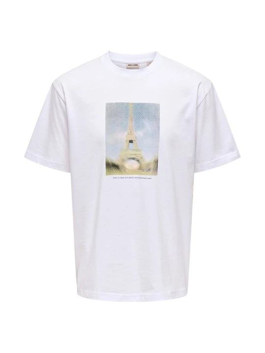 Foto van product T-shirt print Only & Sons wit