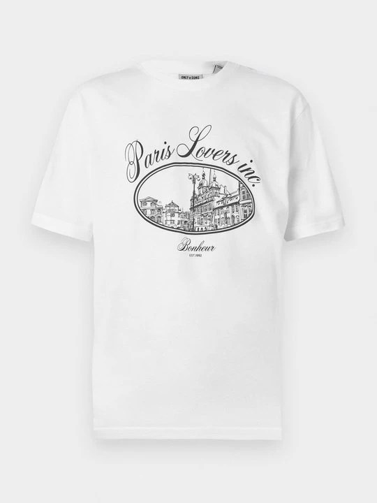 Foto van product T-shirt print Only & Sons wit