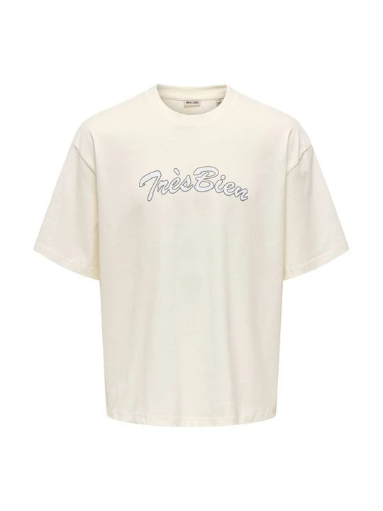 Foto van product T-shirt print Only & Sons wit