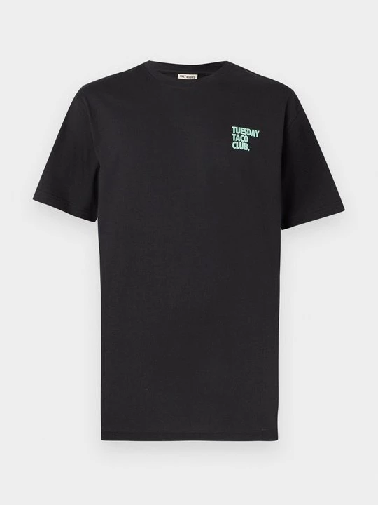 Foto van product T-shirt print Only & Sons zwart