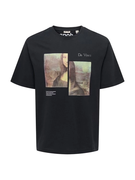 Foto van product T-shirt print Only & Sons zwart