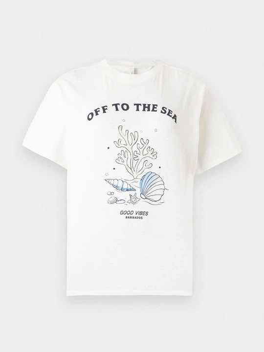 Foto van product T-shirt print Only wit