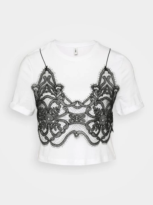 Foto van product T-shirt print Only wit
