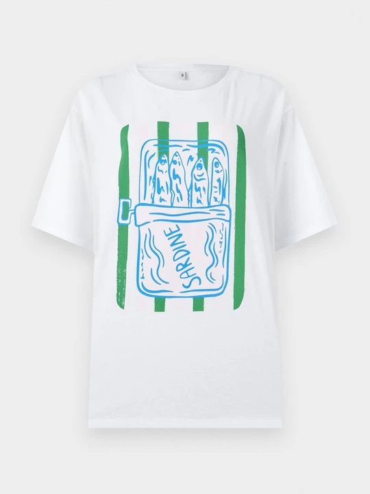 Foto van product T-shirt print Only wit