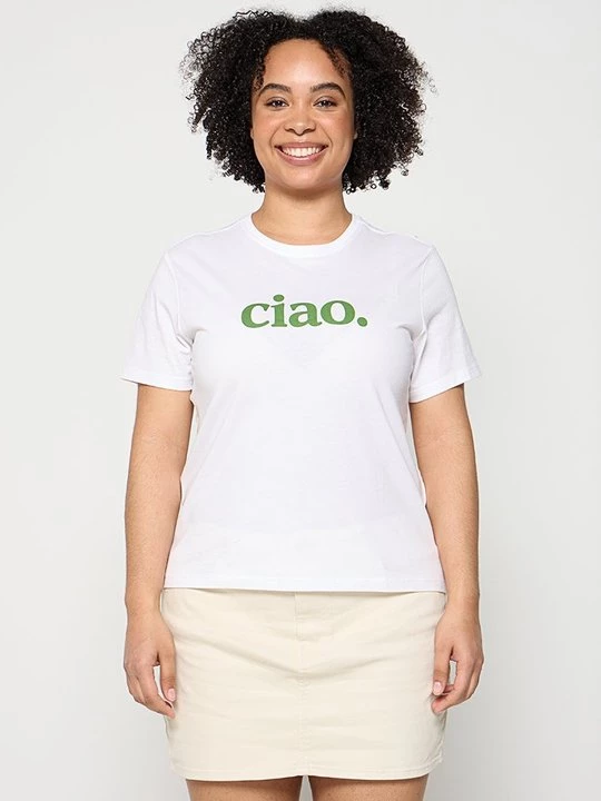 Foto van product T-shirt print Only wit