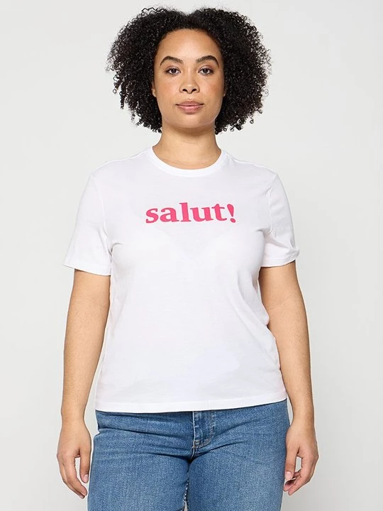 Foto van product T-shirt print Only wit