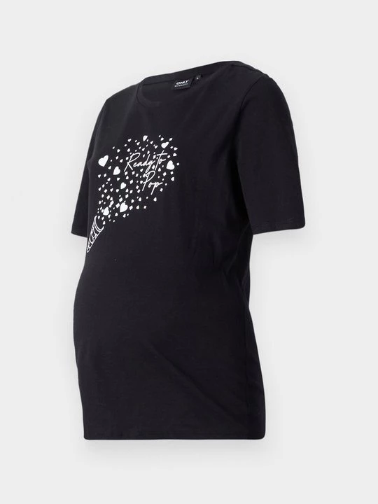 Foto van product T-shirt print Only zwart