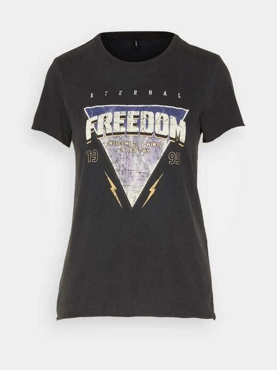 Foto van product T-shirt print Only zwart