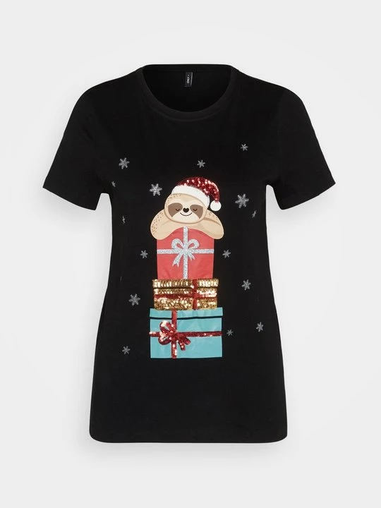 Foto van product T-shirt print Only zwart