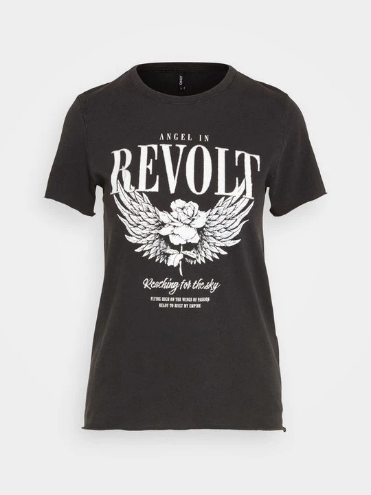 Foto van product T-shirt print Only zwart