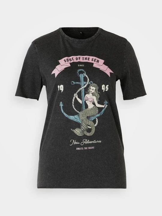 Foto van product T-shirt print Only zwart