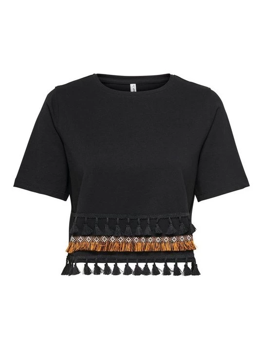 Foto van product T-shirt print Only zwart