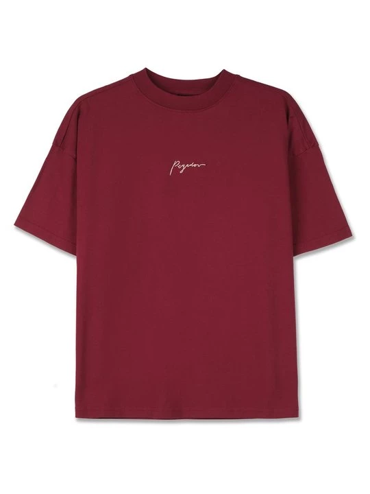 Foto van product T-shirt print Pegador bordeauxrood