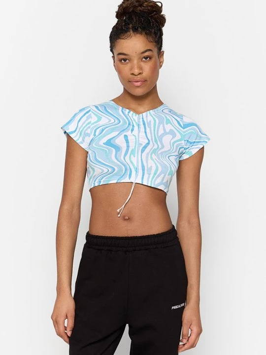 Foto van product T-shirt print Pegador lichtblauw