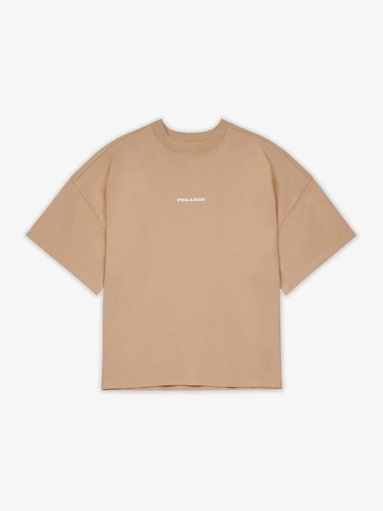Foto van product T-shirt print Pegador zandkleur