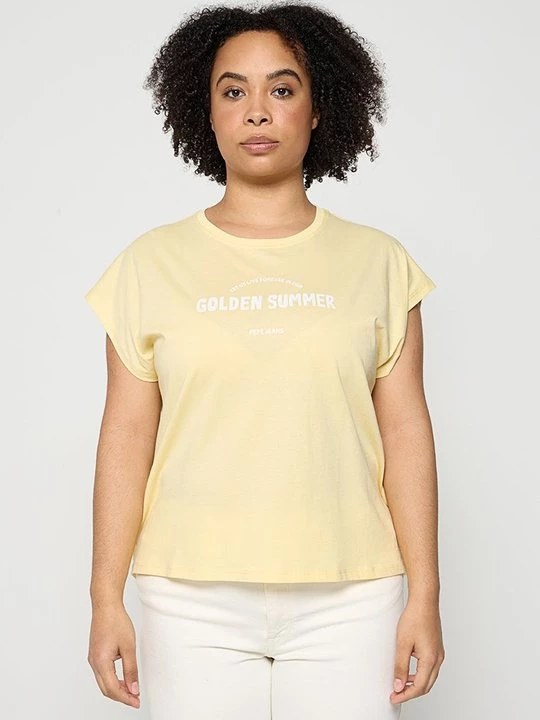 Foto van product T-shirt print Pepe Jeans geel