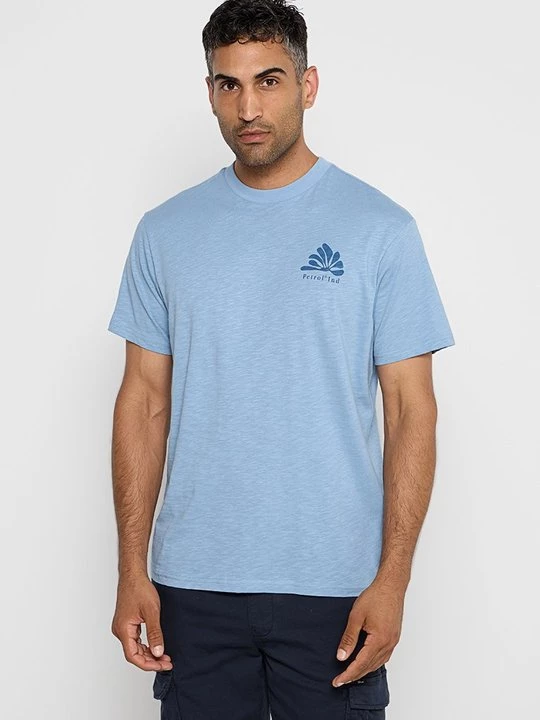 Foto van product T-shirt print Petrol Industries blauw