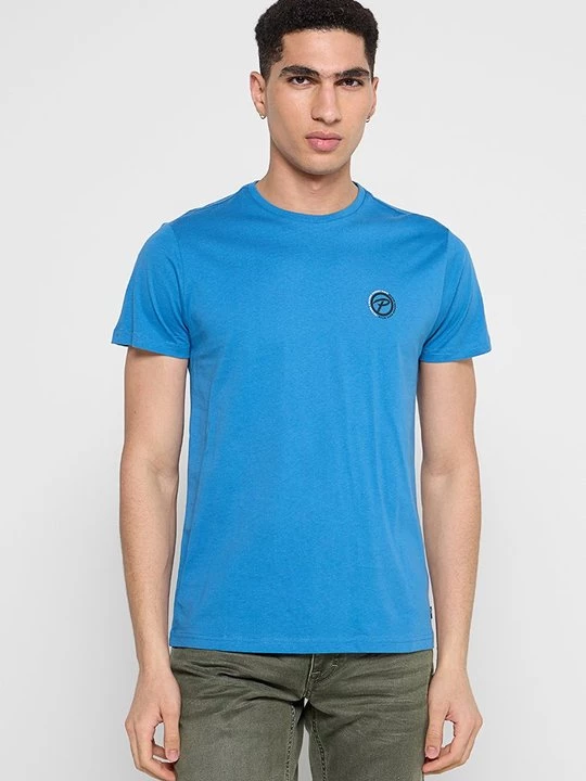 Foto van product T-shirt print Petrol Industries blauw