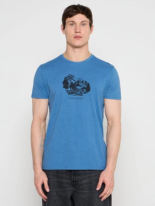 Foto van product T-shirt print Petrol Industries blauw