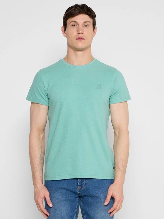 Foto van product T-shirt print Petrol Industries blauw