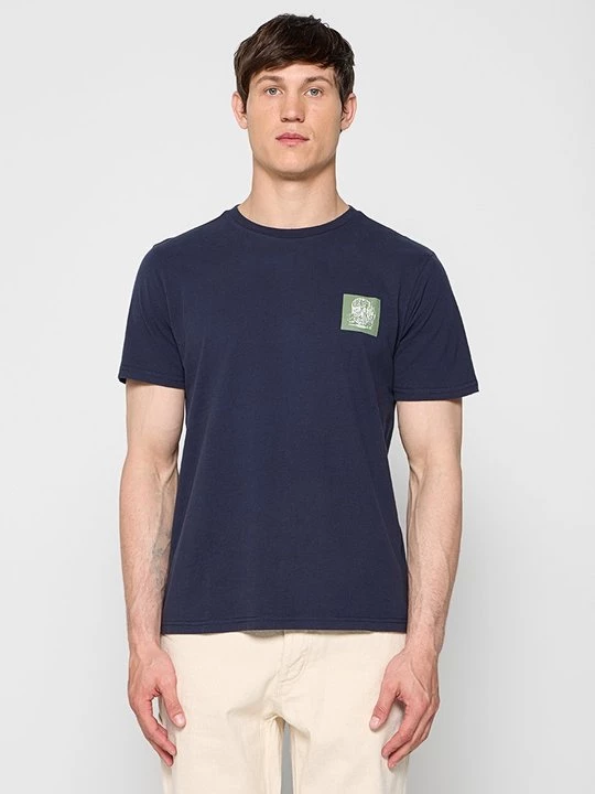 Foto van product T-shirt print Petrol Industries donkerblauw