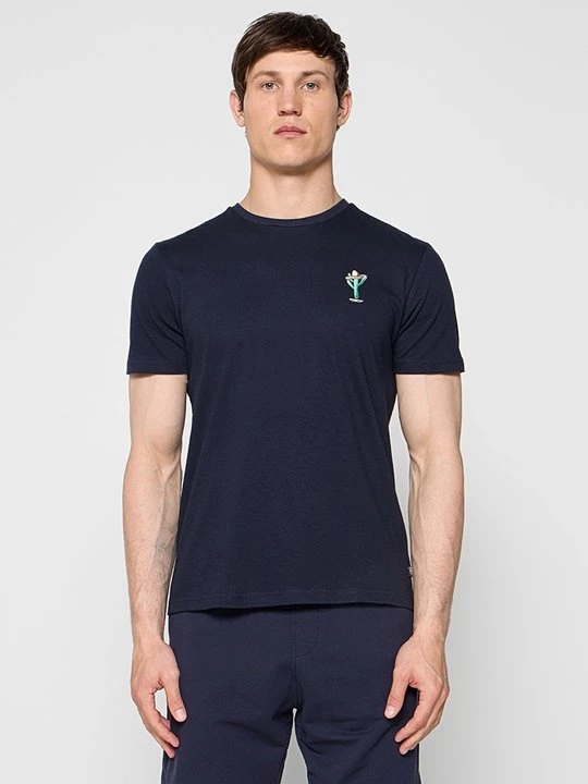 Foto van product T-shirt print Petrol Industries donkerblauw