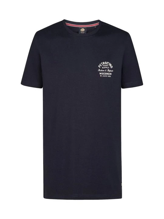 Foto van product T-shirt print Petrol Industries koningsblauw