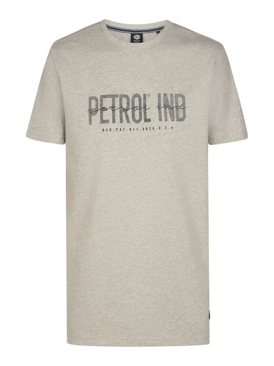 Foto van product T-shirt print Petrol Industries lichtgrijs