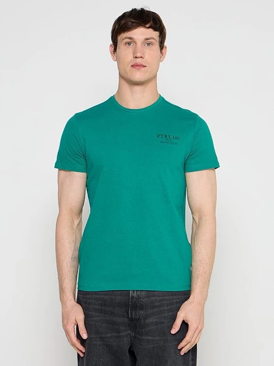 Foto van product T-shirt print Petrol Industries okergeel