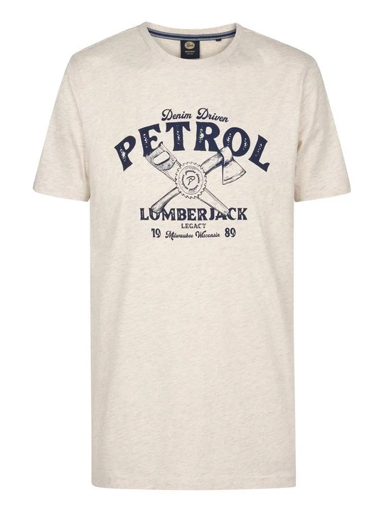 Foto van product T-shirt print Petrol Industries wit