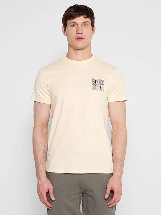 Foto van product T-shirt print Petrol Industries zandkleur